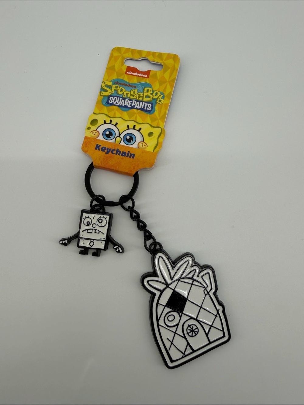 Nickelodeon Spongebob Squarepants Pineapple House Enamel Metal Keychain 1-2” New